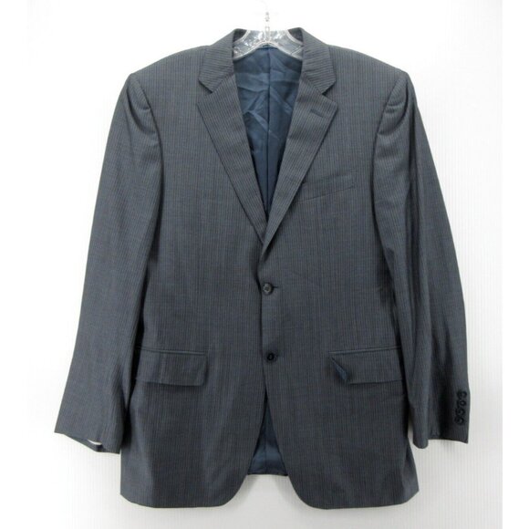 Canali Sport Coat 40 Wool Silk Blazer Striped Business Jacket IT 54